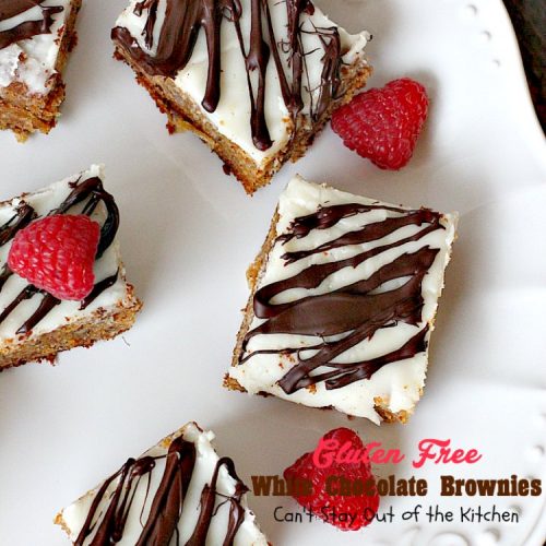 Gluten Free White Chocolate Brownies