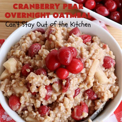 Cranberry Pear Overnight Oatmeal