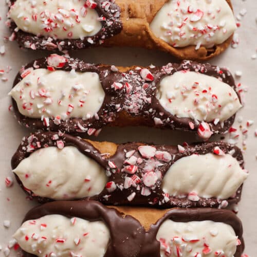 Peppermint Cheesecake Cannoli
