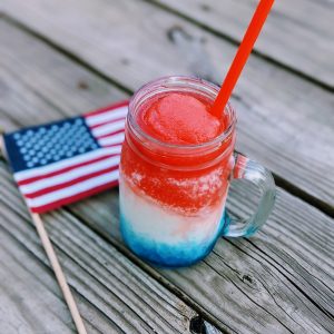 Layered Red White and Blue Drink (Frozen)