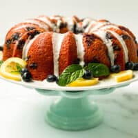 Sweet Tea Lemon Blueberry Yogurt Cake