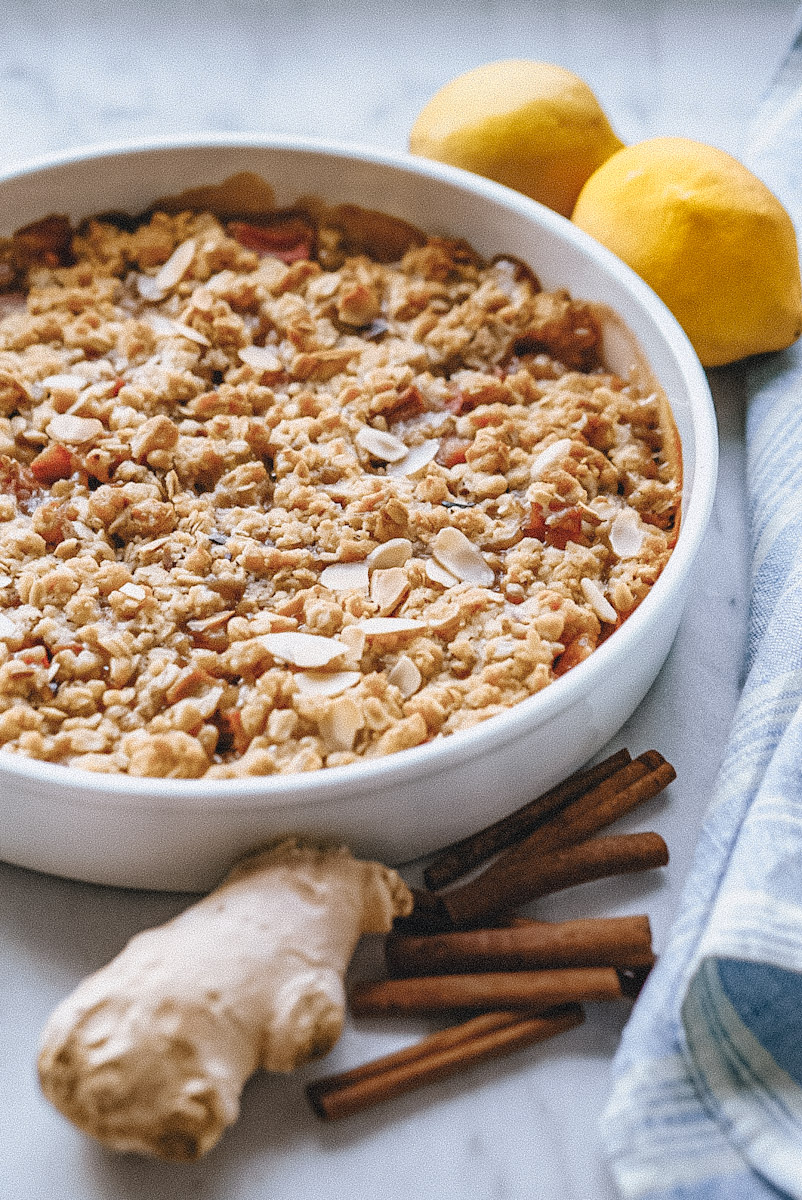 Rhubarb And Ginger Crumble