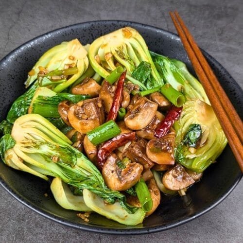 Mushroom and Bok Choy Stir Fry