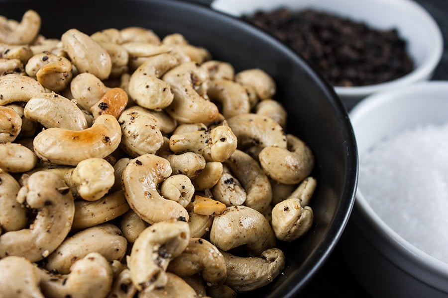 Salt and Pepper Roasted Cashews Recipe