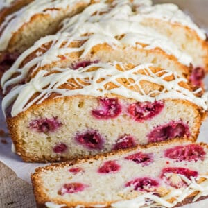 White Chocolate and Raspberry Loaf Cake