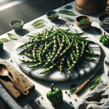 Grilled Green Beans with Garlic for a Thanksgiving BBQ Twist