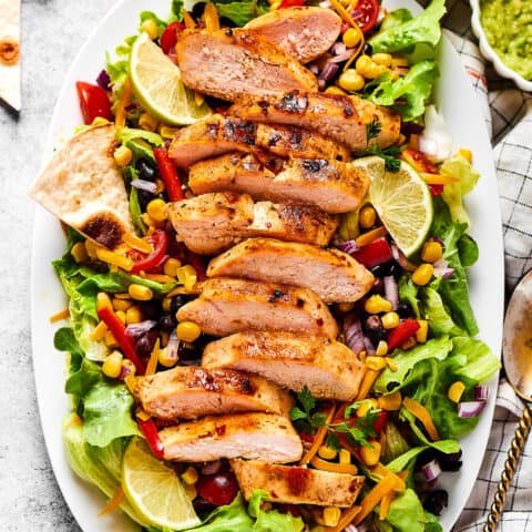 Grilled Chicken Southwest Salad with Cumin Lime Vinaigrette