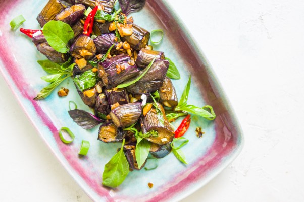 Eggplant Stir-fry with Basil