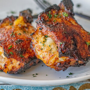 Cheese and Sweet Plantain Stuffed Pork Chops