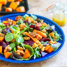 Roast Pumpkin & Beetroot Salad With Maple Walnuts