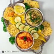 Bell Pepper and Eggplant Hummus Platter
