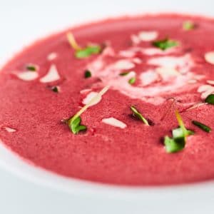 Vegan Beet Soup with Coconut Milk & Ginger