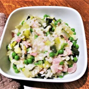 Leek and Ham Risotto