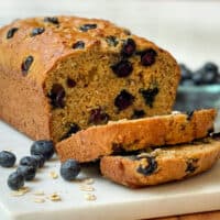 Healthy Oat Blueberry Bread
