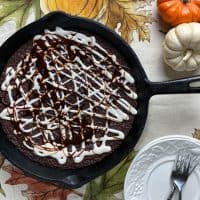 Fudgy Skillet Brownie with Maple Glaze Recipe