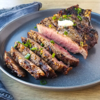 Grilled New York Strip Steaks