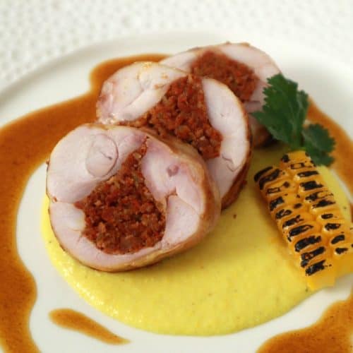 Chorizo Stuffed Rabbit Legs