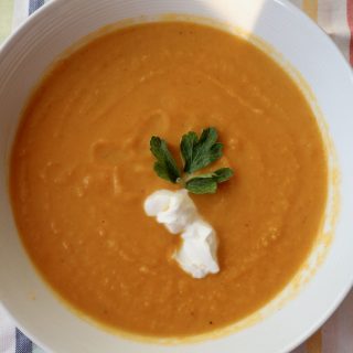 Roasted Pumpkin and Sweet Potato Soup