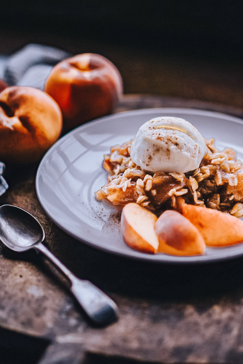 Peach Crumble with Oats