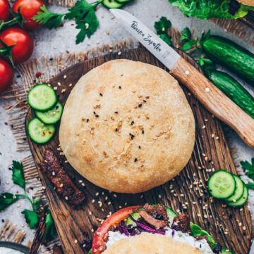 Homemade Pide Bread for Doner Kebab