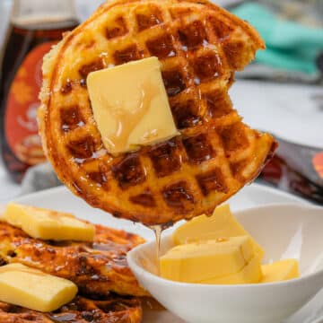 Keto Breakfast Chaffles on a Stick