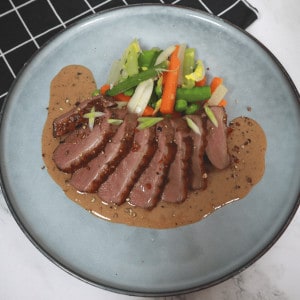 Duck Breast with Peppercorn Mignonette