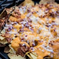 Loaded Campfire Nachos with Chicken