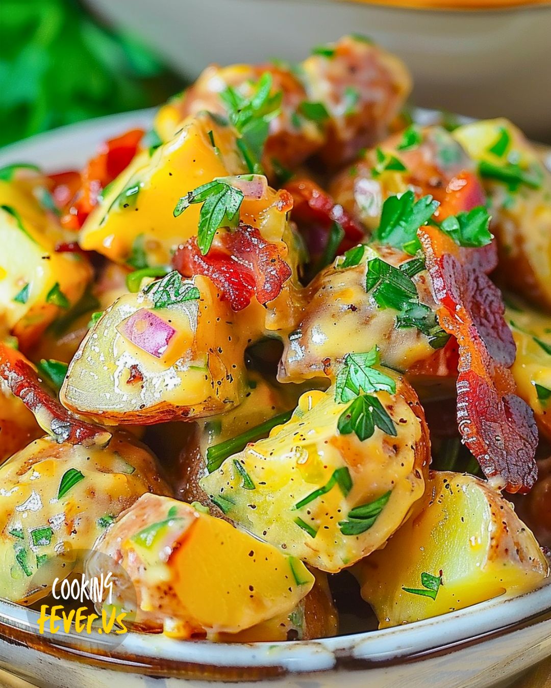 Bacon Potato Salad with Sweet Mustard Dressing