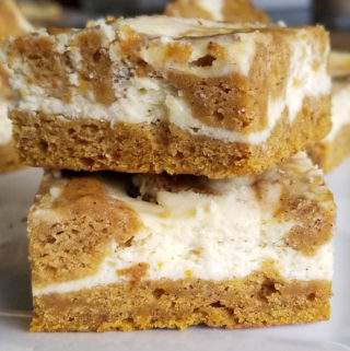 Marbled Pumpkin Cheesecake Bread Bars