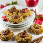 Pumpkin Cookies with Apple Butter Thumbprint - Paleo, Vegan