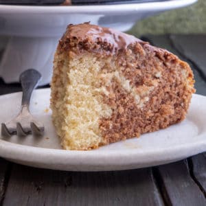 Easy Chocolate Glazed Marble Cake