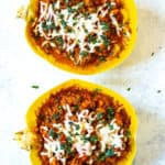Instant Pot Spaghetti Squash with Meat Sauce