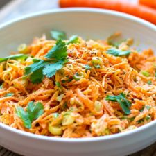 Carrot Slaw Salad With Coriander & Mayo Dressing