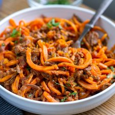 Beef Ragu With Sweet Potato Noodles