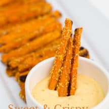 Sweet Potato Fries with Spicy Honey Mustard Dip