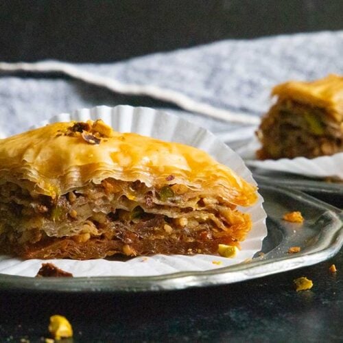 Easy Pistachio Walnut Baklava Recipe