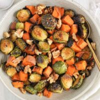 Roasted Brussels Sprouts & Sweet Potatoes