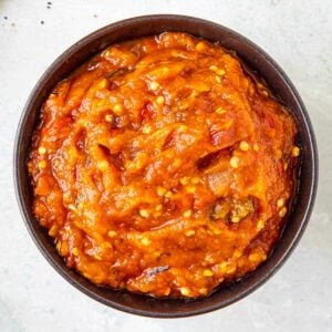 Zacusca Recipe – Romanian Roasted Eggplant and Red Pepper Spread
