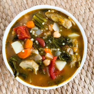Cozy Minestrone with Artichoke Hearts