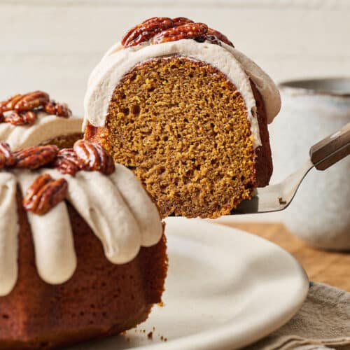Pumpkin Bundt Cake with Cream Cheese Frosting