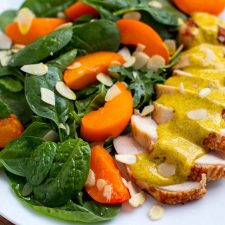 Apricot Salad With Chicken & Curry Mayo