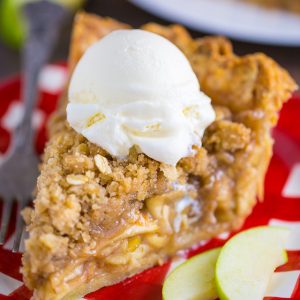 Brown Butter Oatmeal Crumb Apple Pie
