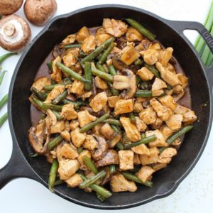 Chicken Green Bean Mushroom Stir Fry