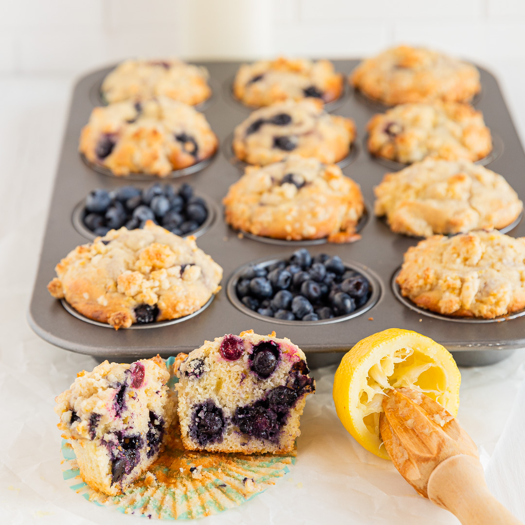 Sourdough Blueberry Muffins