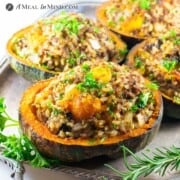 Ground Beef-Stuffed Kabocha Squash