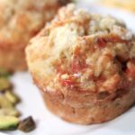 Lemon Sugar Pistachio Persimmon Muffins