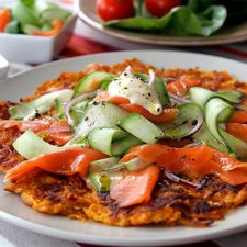 Sweet Potato Rosti with Smoked Salmon Salad