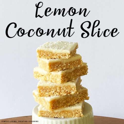 No-Bake Lemon Coconut Slice