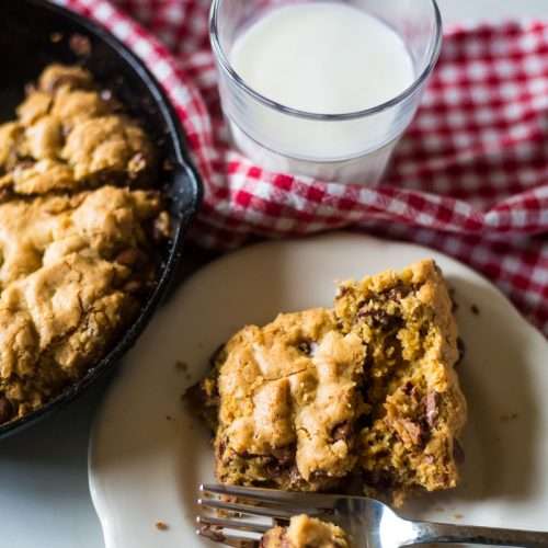 Gluten-Free Chocolate Chip Skillet Cookie
