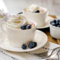 2 Minute Blueberry Mug Cake